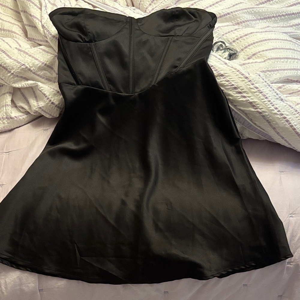 Garage Black Strapless Dress